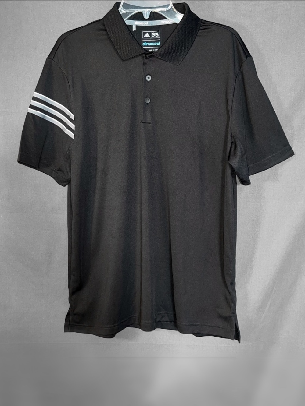 Adidas Mens Black Climate Cool Golf Shirt